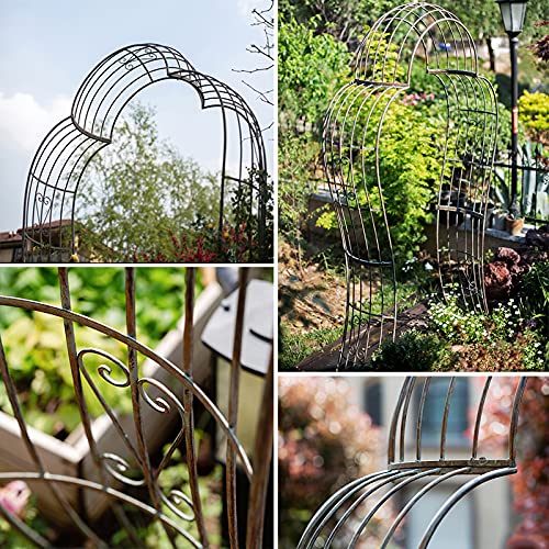 Rosenbogen, Gartenbogen Gartenlaube, Torbogen Garten Rankgitter Rankhilfe Metall Garden Arch Arbor Arbor Trellis, für… – Bild 5