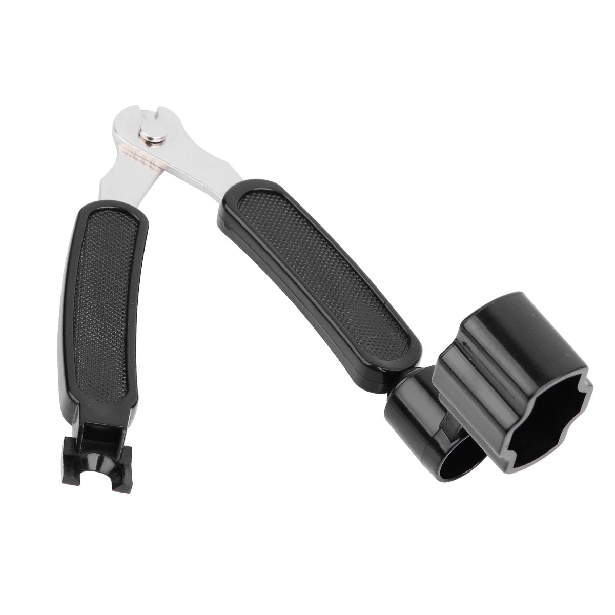 FINO Pro Guitar String Winder Cutter and Bridge Pin Puller, 3 in 1 Ukulele String Peg Winder Guitar Maintenance Tool,Black