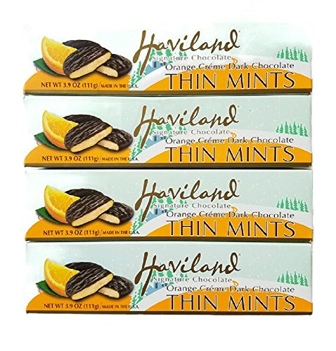 Haviland orange creme dark chocolate mints pack of 4