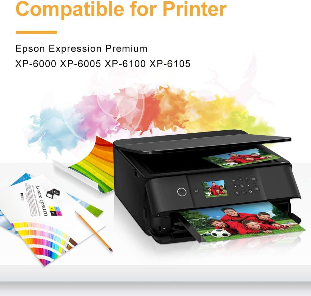 LeciRoba 202XL Ink Cartridges for Epson 202 Ink Cartridges for Epson Expression Premium XP-6100 XP-6105 XP-6005 XP-6000 Printer (5 PACK) - Image 3