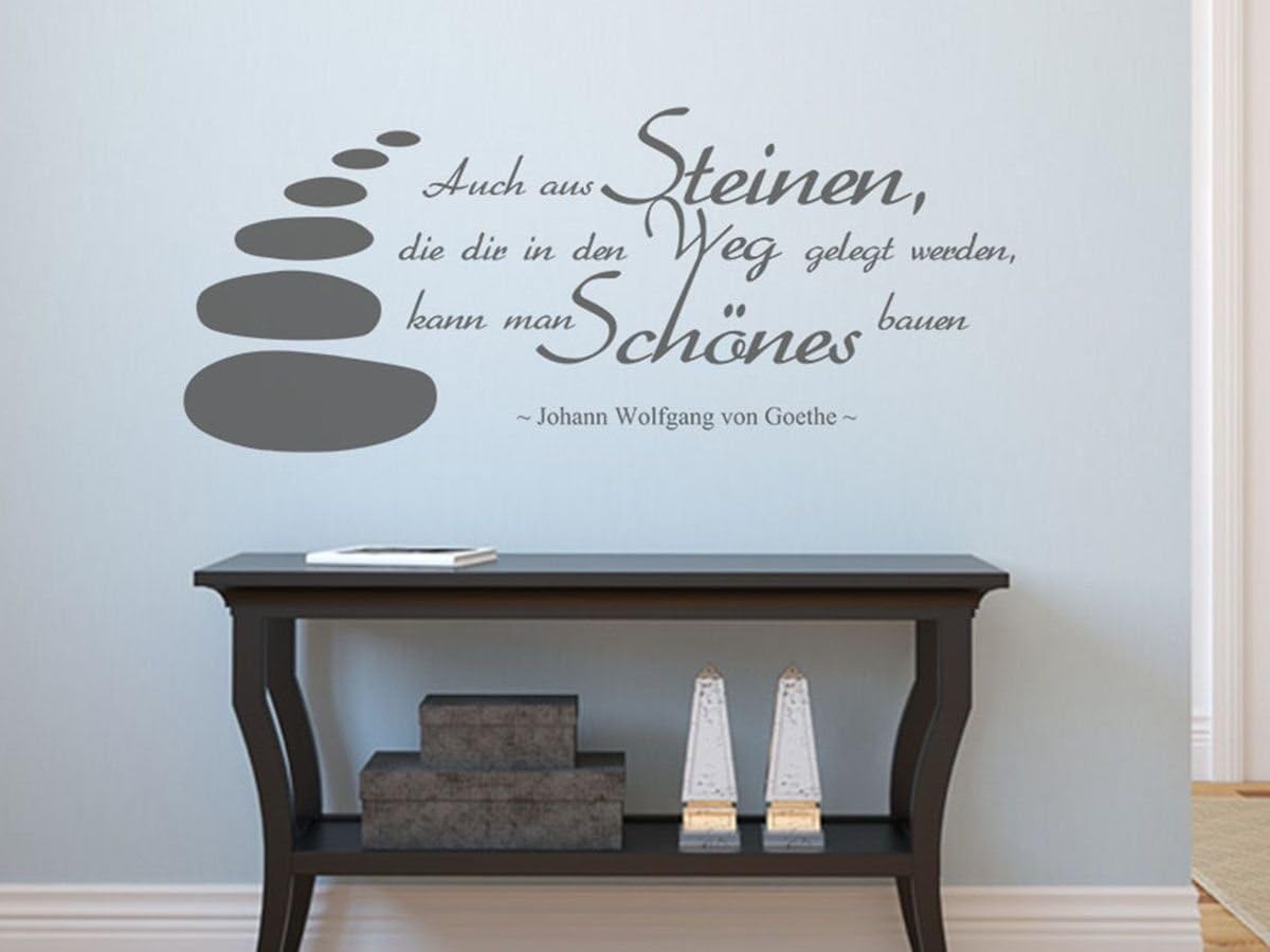 Wandtattoo-bilder® Wandtattoo Auch aus Steinen die einem in den Weg