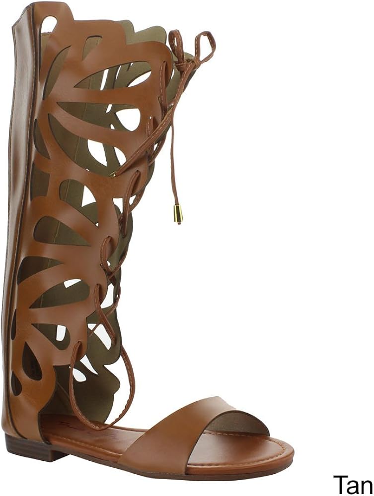 tan gladiator heels