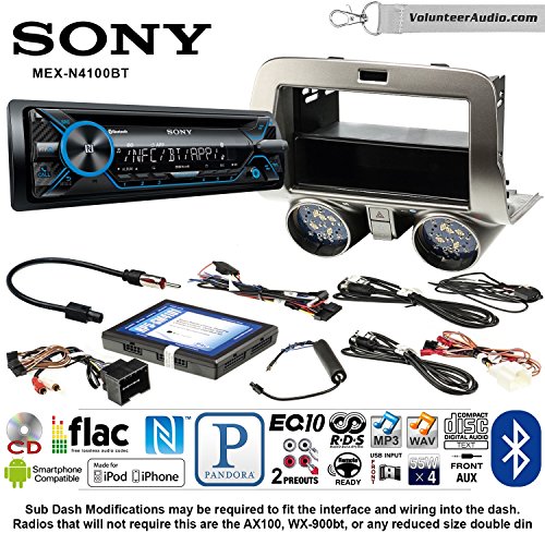 Volunteer Audio Sony MEX-N4100BT Single Din Radio Install Kit with Bluetooth, CD Player Fits 2010-2015 Chevrolet Camaro