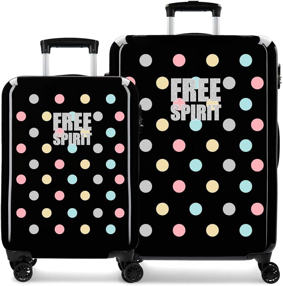 polka dot hardside luggage