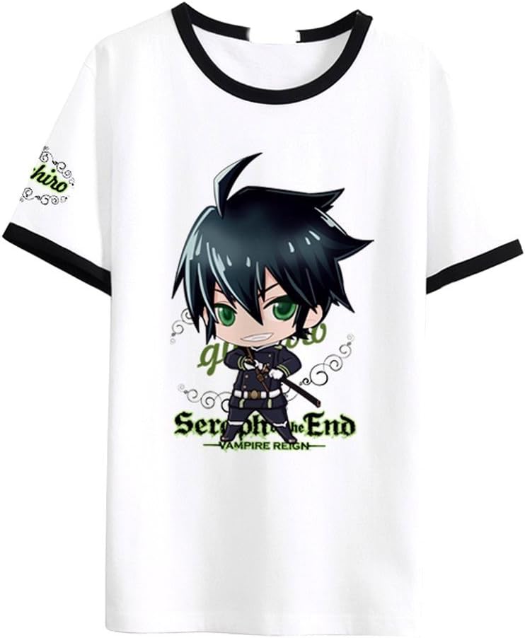 AnimeTown Seraph of The End Cute Yuichiro Hyakuya Short Sleeves Tee T-Shirt