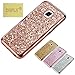 J3/J3 2016/J3 V/J3V/Amp Prime/Express Prime Glitter TPU Case, Houshine Electroplated Bumper Bling Soft Cover Case for Samsung Galaxy J3 2015, J3 2016, J3 V, J3V, Amp Prime, Express Prime, Rose Gold