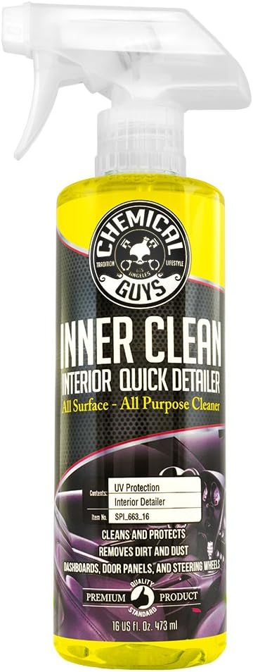 Amazon Com Chemical Guys Spi 663 16 Innerclean Interior Quick Detailer And Protectant 16 Oz Yellow Automotive
