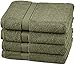 Amazon Brand – Pinzon 4 Piece Egyptian Cotton Bath Towels Set - Moss