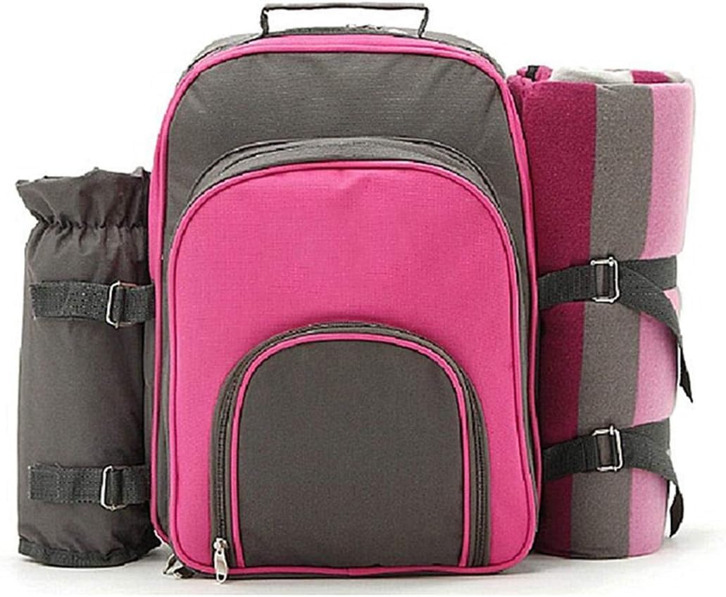 Ruior Durable Practical Multi-Grids Outdoor Picnic Backpack Cutlery Bag Open Fire Cookware