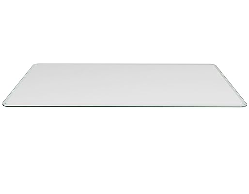 Milan 3/8" Thick Rectangle Glass Top with Bevel Edge, 16" x 52"