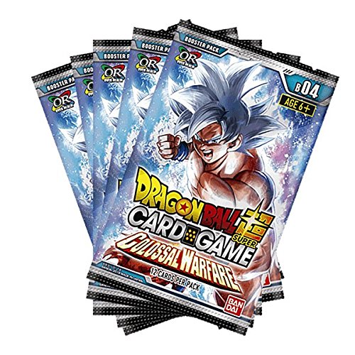 Booster Lot 5 (Five) Packs of Dragon Ball Z Super Colossal Warfare (5 Pack Lot of DBS Cards)