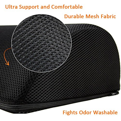 Owlhouse Foam Seat Cushion Lumbar Support Pillow Foot Rest Stool Cushion Footrest Pillow Pad Comfort Set for Car Office Chair Wheelchair Sciatica Seat Cushion Pad - Thumbnail 2