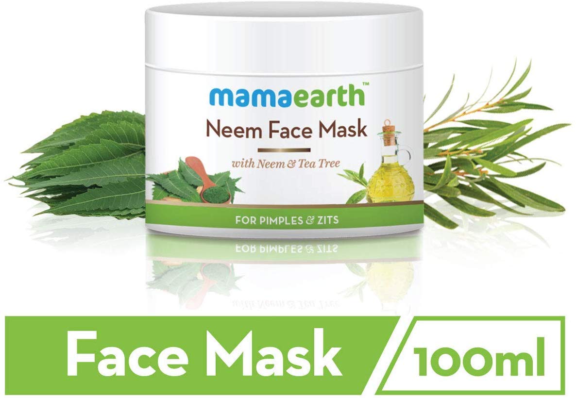 Download Amazon Com Mamaearth Neem Face Pack With Neem Tea Tree For Pimples Zits 100 Ml Beauty Yellowimages Mockups