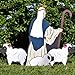 Teak Isle Printed Nativity Shepherd with Sheep