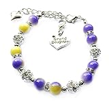 DOLON Yellow with Purple Two Tone Simulated Pearl
