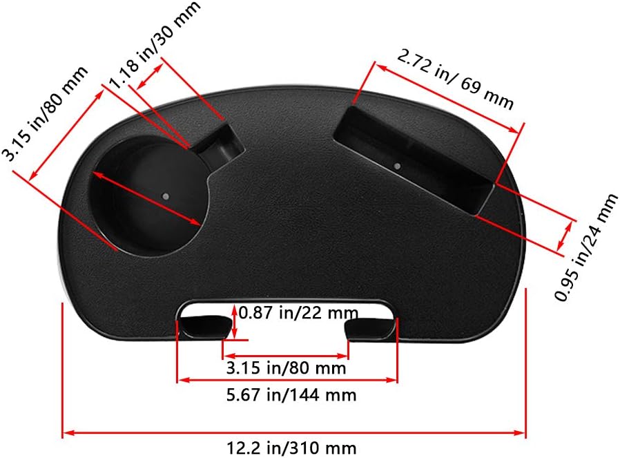 Vocomo Universal Oval Cup Holder For Zero Gravity Chair Utility Tray Clip On Chair Table With Mobile Device Slot And Snack Tray Black Medium 2 Pack Dogs Kolenik Grooming