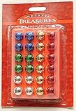24ct Petite Treasures Shiny Multi-Color Mini Glass Ball Christmas Ornaments .6" (15mm)