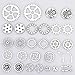 LolliBeads 190 Gram Antiqued Metal Skeleton Steampunk Watch Gear Cog Wheel Sets, Silver/Copper/Bronze/Gold Mixed Color (100 Pcs)
