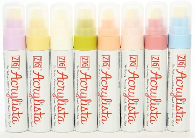Confezione Da 8 Penne Per Lavagna Liquida Color Pastello Pennini Da 15 Mm Amazon It Casa E Cucina