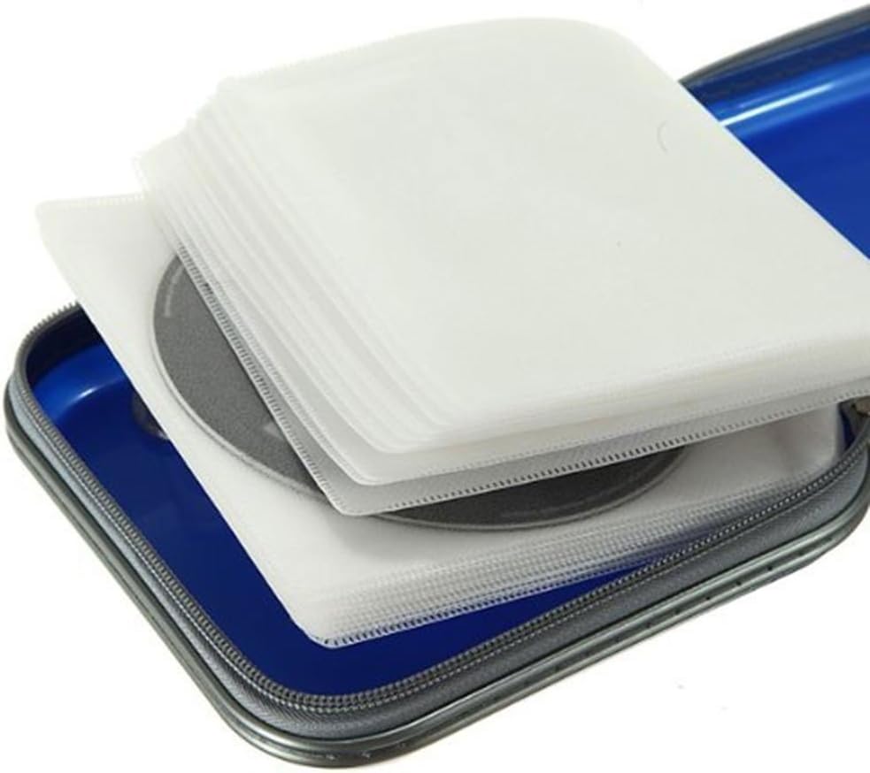 ZYHW Auto Car CD VCD DVD Organizer Square Case Storage Holder Blue: Automotive