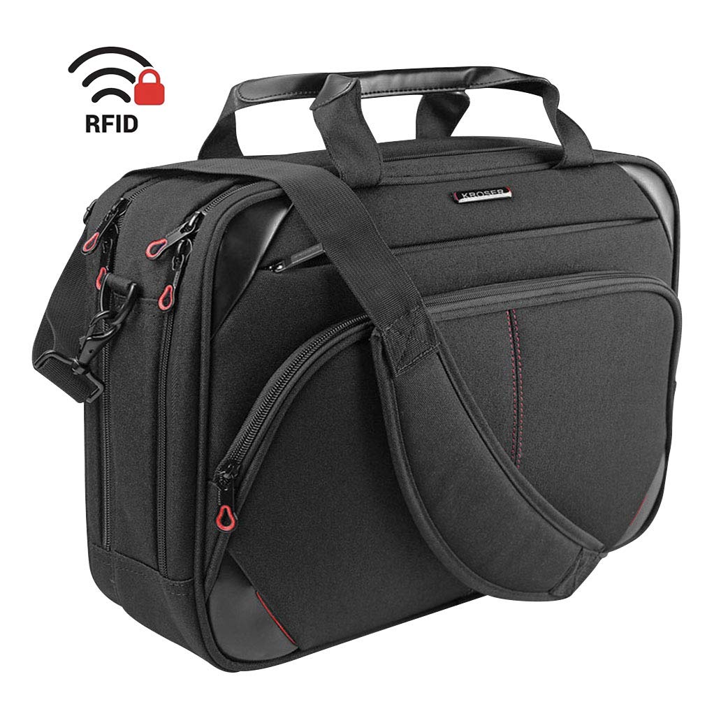 KROSER Laptop Bag 15.6 Inch Laptop Briefcase Laptop Messenger Bag Water Repellent Computer Case
