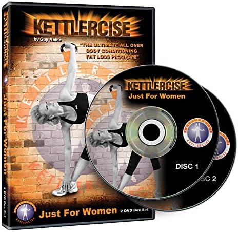 Kettlercise Just For Women Vol 1, 2 Disc DVD Set - Ultimate Kettlebell Fat Loss & Body Tone Workout Program