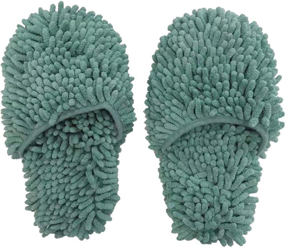 Amazon Co Jp Osseoca モップスリッパ お掃除 スリッパ ボーダー 床拭き マイクロファイバー 2way 履くだけお掃除完了 ルームシューズ 26 5cm グリーン ホーム キッチン