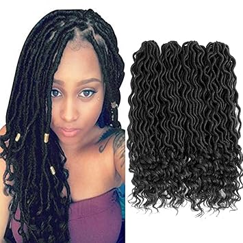 Amazon Com Lihui 6pcs Lot Goddess Locs Crochet Hair Curly Faux