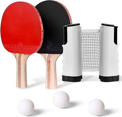 Retractable Tabletop Tennis Game Set 
