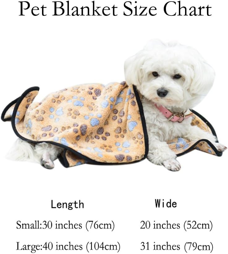 EXPAWLORER Pet Thick Blanket - Super Soft Premium Plush Blanket for Small Cats & Dogs: Home & Kitchen