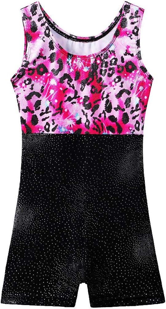 BAOHULU Leotard for Girls Gymnastics Toddler Sparkle Stripes Tank Biketards One Piece: Clothing