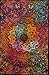 Popular Handicrafts Tie Dye Hippie Kaleidoscopic Star Intricate Floral Design Indian Bedspread Good Luck Marshala 54x84 Inches,(140cmsx215cms) Tye Dye Multi Color