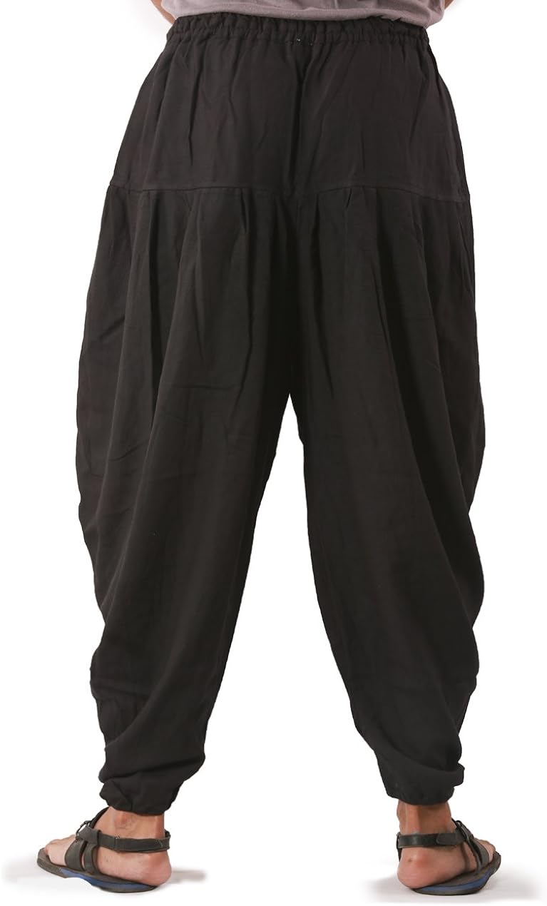 Dhoti Style The Harem Studio Mens Womens Linen Pants with Drawstring Elastic Waist and 2 Pockets Harem Pants