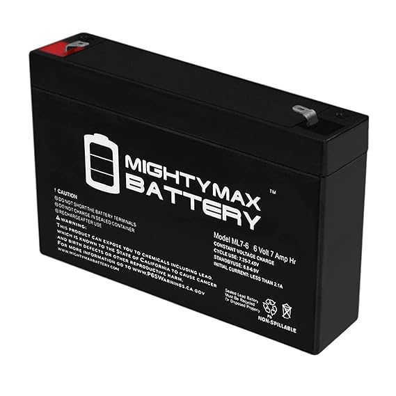 Mighty Max Battery on 6 V 7Ah Battery for Kids Ride on Power Car Wheels