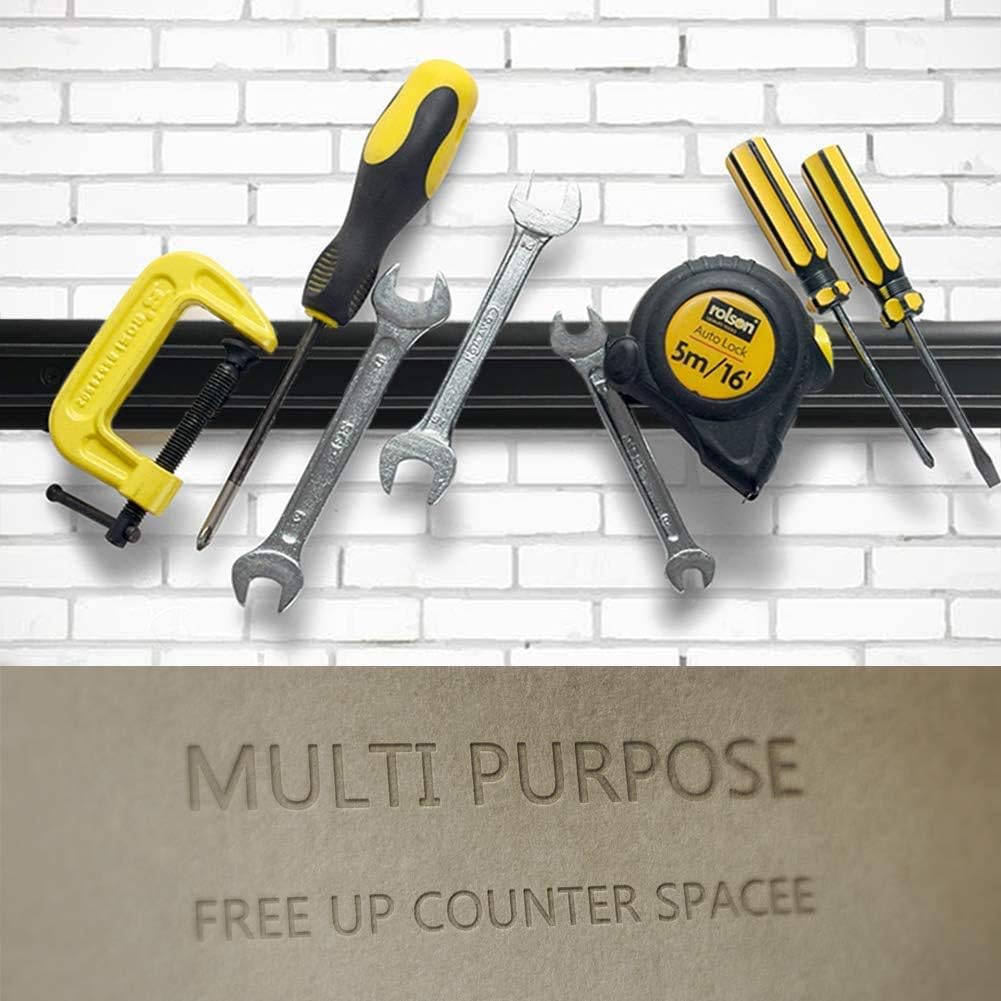 Magnetic Knife Holder for Wall, 15 Inch No Drill Knife Bar with Strong Double Row Magnets, Eco-Friendly & Waterproof Plastic - Image 4