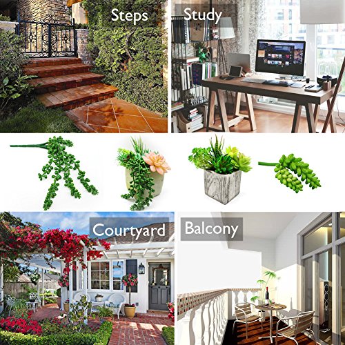 ZALALOVA Artificial Succulent Plants 16Packs Fake Succulents Assorted Faux Succulent in Different Green and Red Textured Artificial for Floral Arrangement Home Decoration