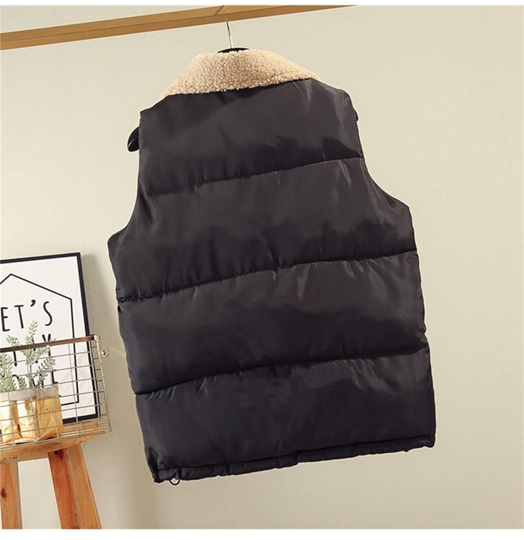 Sunmoot Winter Women Down Vest Lightweight Sleeveless Padded Gilet Outerwear Puffer Waistcoat Jackets Coats