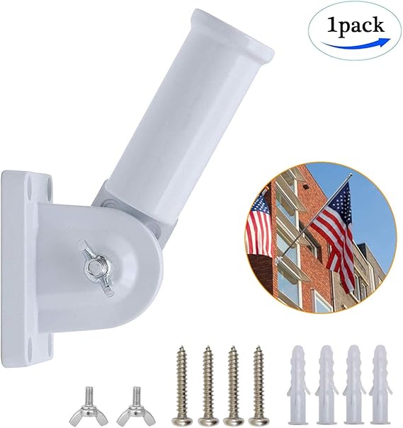 Tectsia Flag Pole Holder Mounting Bracket with Hardwares