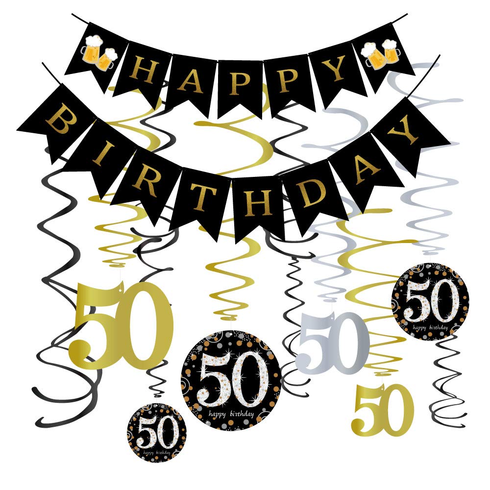 Konsait Cheers To 60 Years Banner Swallowtail Bunting Garland