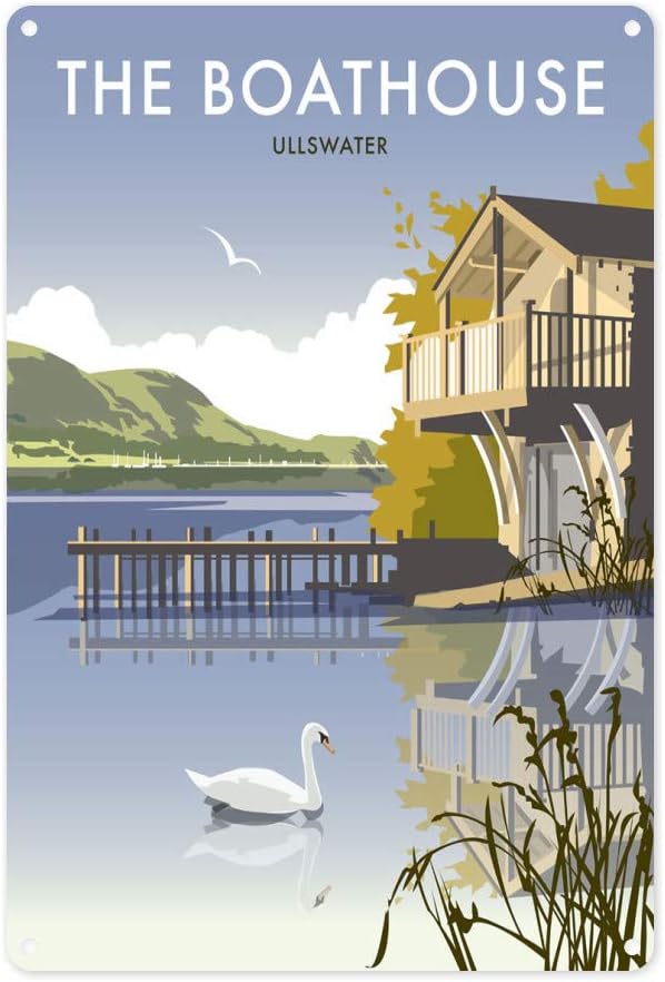 Star Editions The Boathouse Ullswater Metal Sign, Multicoloured, One Size