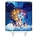 Feierman Dream Colorful Castle Shower Curtain Decor Fairy Tale World Kid's Bathroom Curtain Decor Machine Washable Waterproof Fabric Bathroom Decor Set with Hooks 70x70Inches