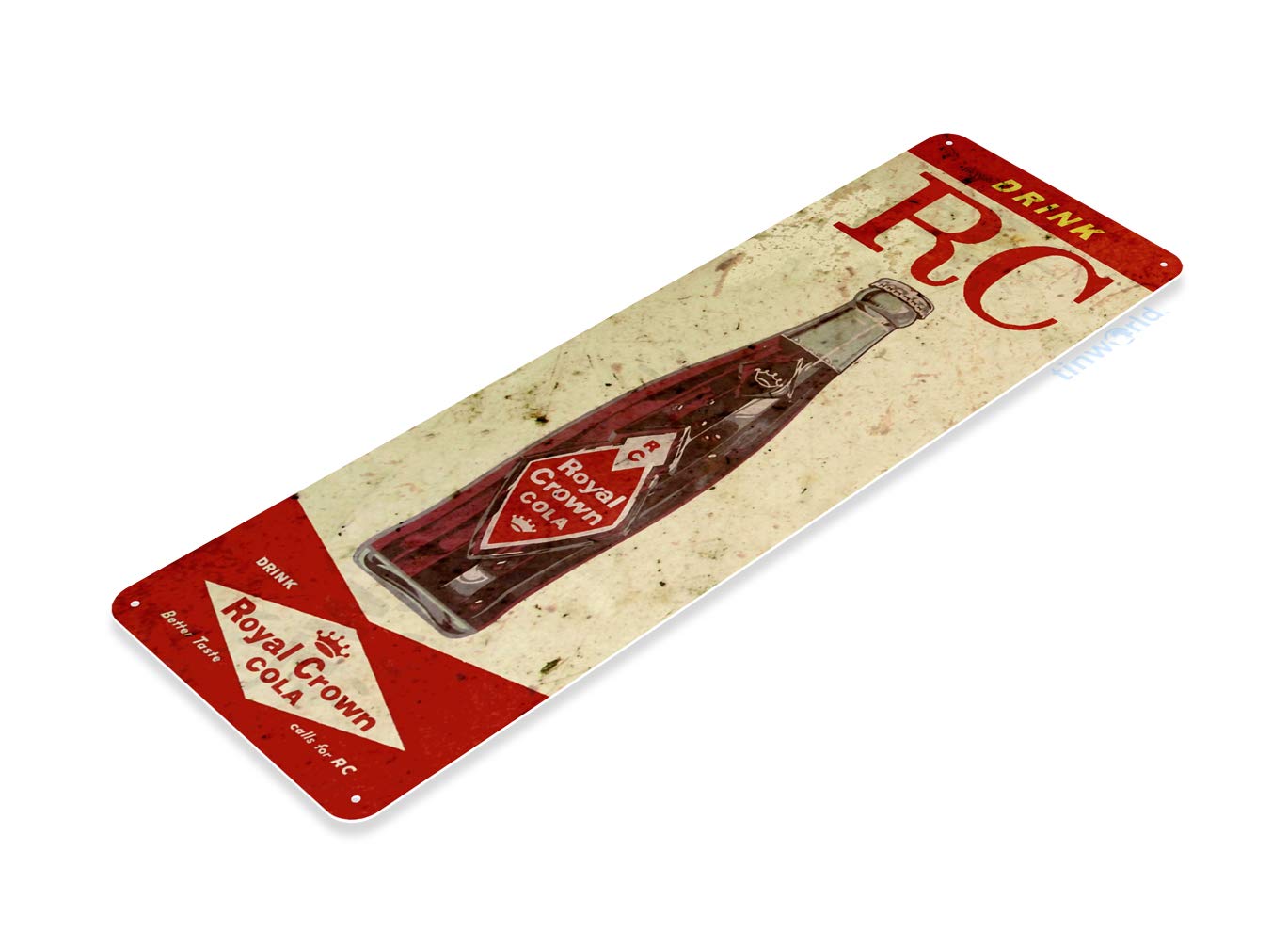 Tinworld Tin Sign: Royal Crown Cola Retro Rustic Soda Store Metal Decor Kitchen Cottage Cave B586