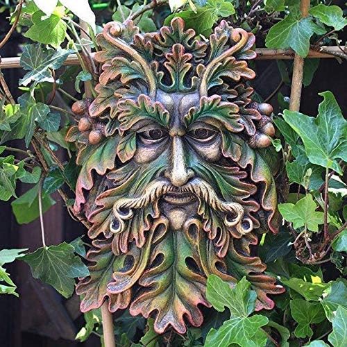 Green Man Wall Plaque Acorn Leaf Bearded Face Man Of The Forest Wood Spirit Amazon.co.uk