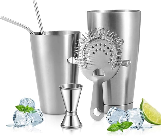 Juego de herramientas para coctelería con barra de acero inoxidable con