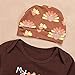 Mikrdoo 4Pcs Set Thanksgiving Outfit Toddler Baby Long Sleeve Romper Tops+ Pants + Hat + Headband Clothes Set (0-3 Months)