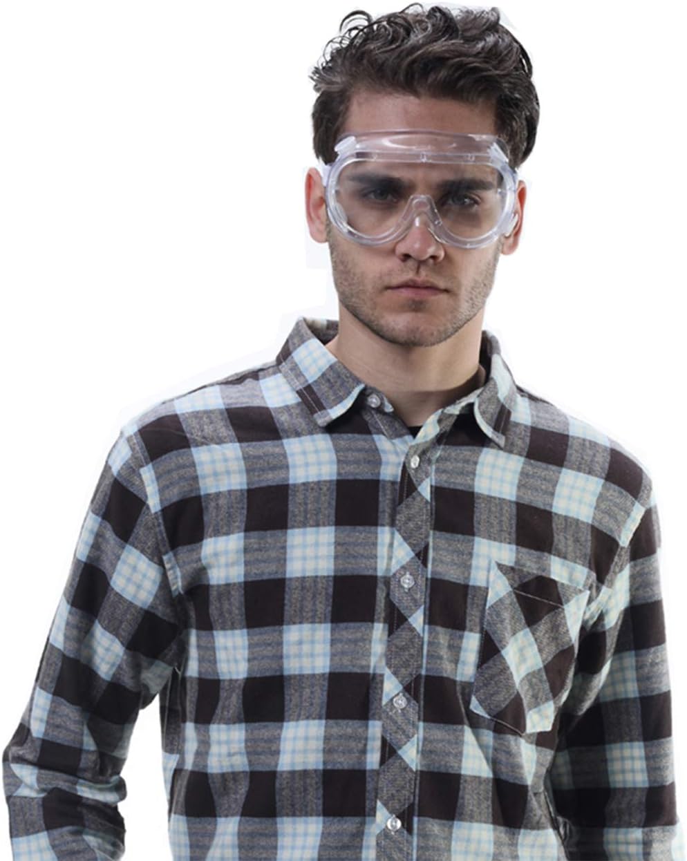 Heavy Duty Industrial Safety Goggles Crystal Clear & Anti-Fog Flexible Soft Protective Goggles
