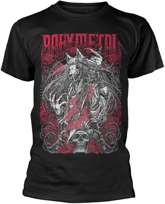 Amazon ベビーメタル Tシャツ Baby Metal Rose Wolf Usa正規品 ロックtシャツ関連 Tシャツ カットソー 通販