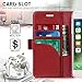 FYY [Genuine Leather Wallet Case for Apple iPhone 8 Plus 2017/iPhone 7 Plus 2016, Handmade Flip Folio Wallet Case with Kickstand Card Slots Magnetic Closure for iPhone 8 Plus/iPhone 7 Plus Wine Red