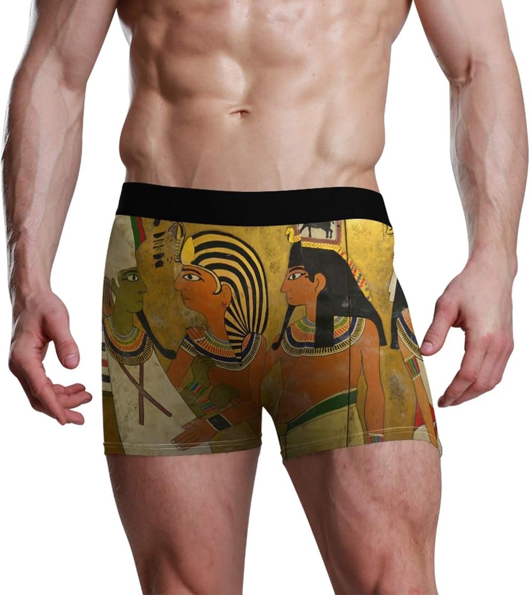 XiangHeFu Men's Boxer Briefs Vintage Ancient Egyptian Stretch