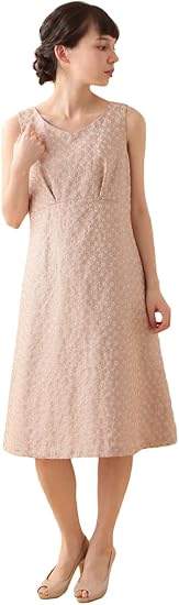 ホコモモラデシビラ Jocomomola De Sybilla Flores シャンタン フラワー刺繍ノースリーブワンピース Gjedb L ピンク ワンピース チュニック 通販 Amazon